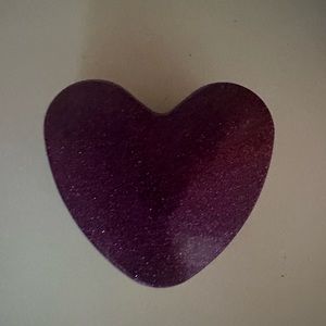 Purple resin heart shape jewelry box